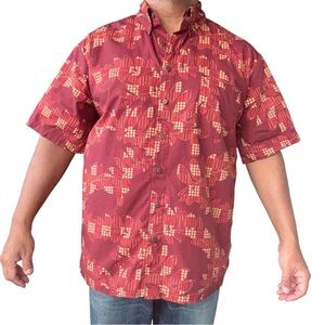 Lex Breezy men’s full button Aloha shirt Large